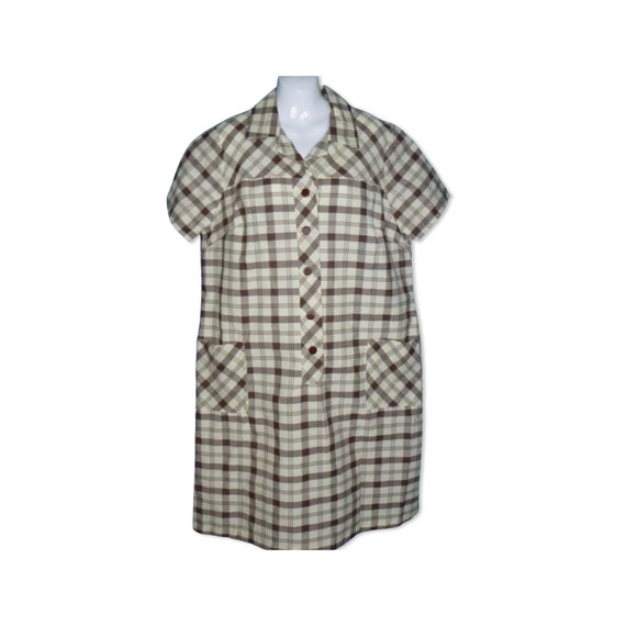 Vintage 1960s XXL Shift Dress | 60s Plus size 22 … - image 3