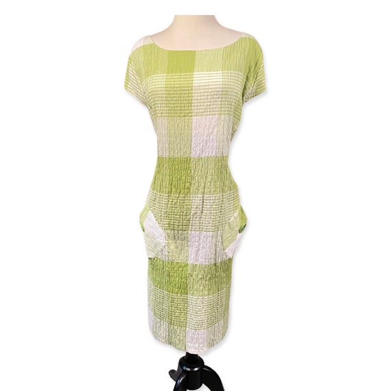 Vintage 1970s plus size Cotton dress, 70s mod poc… - image 1