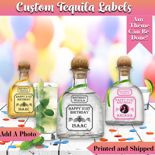 Custom Tequila Labels print and ship