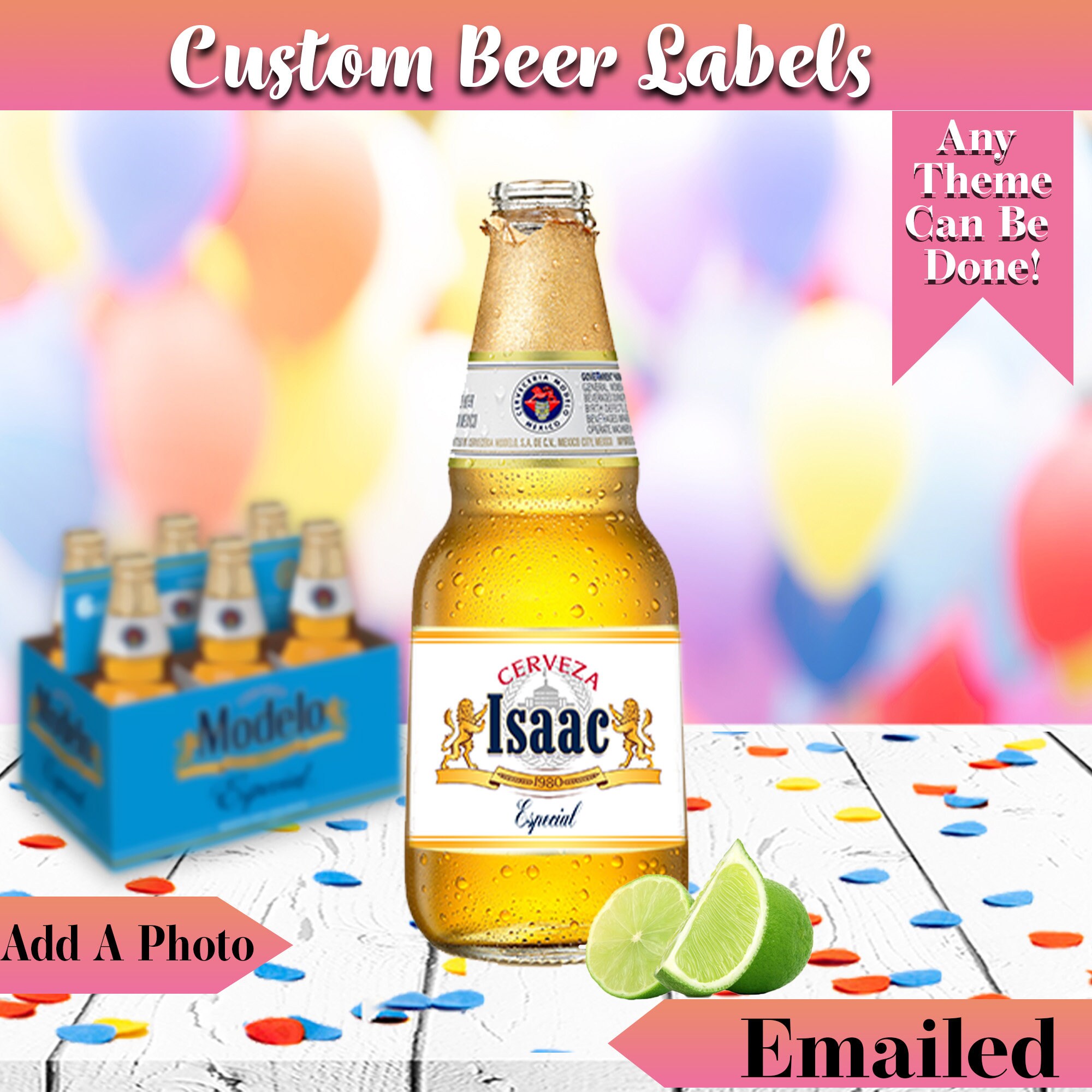 Custom Modelo Beer Labels Digital - Etsy