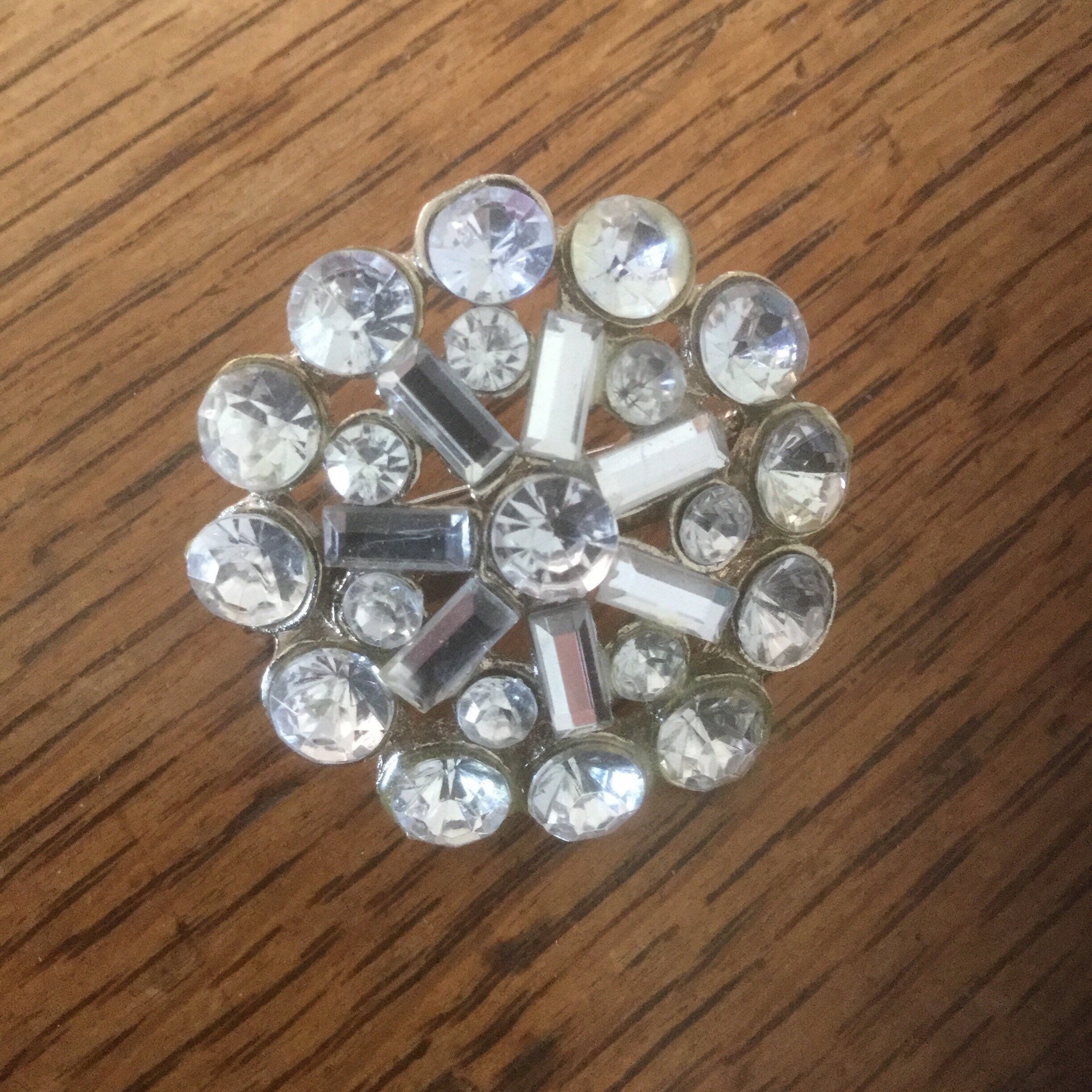 Broche Vintage étoile Strass - Bijou Ancien Décoratif
