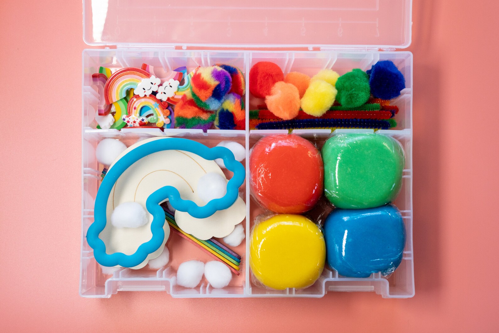 Rainbow Playdough Sensory Kit Playdough Sensory Busy Box Etsy