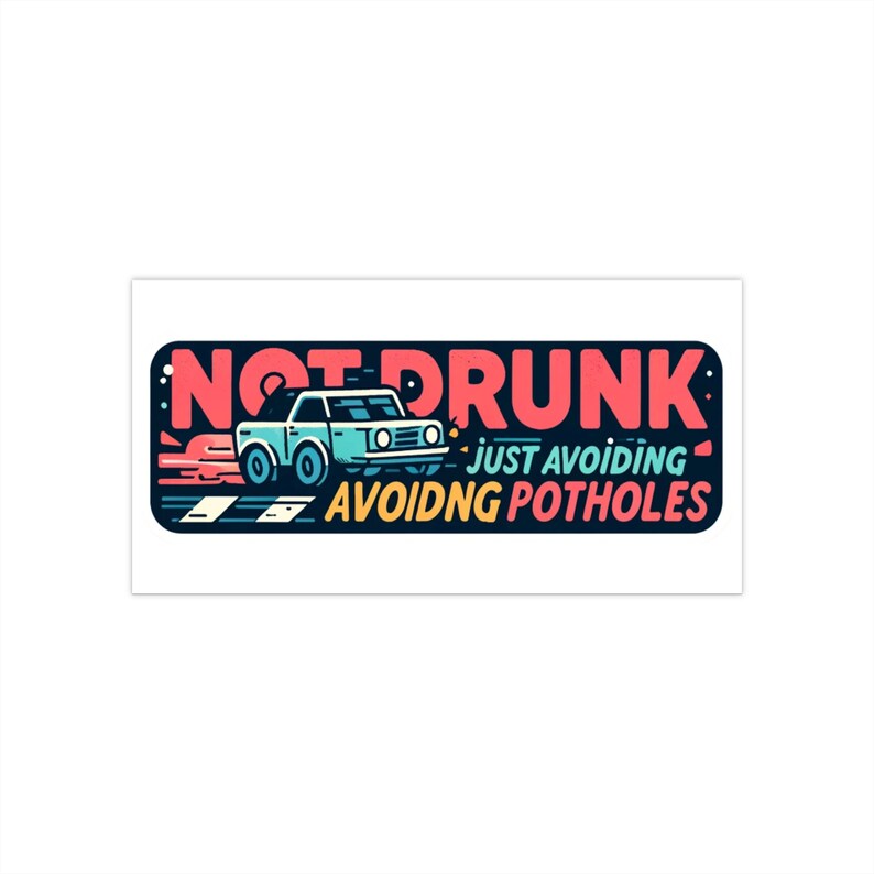 No Smoking Car Sticker "Not Drunk, Avoiding Potholes" Funny Sticker For Car Window - JDM, Honda, Lowered Car Joke Not Drunk Avoiding Potholes JDM Drift Honda Decal - Foto 7