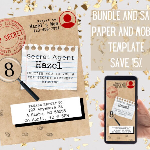 Secret Agent Party - Etsy