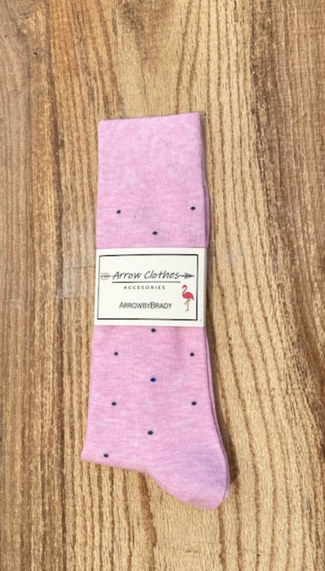Gift For Men Pink Dress Socks with black dots Gift For Him Etsy