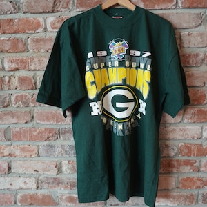 Vintage nwt 90s Green Bay Packers NFL deadstock Superbowl Champions Super Bowl 1997 T-Shirt Shirt - Large L