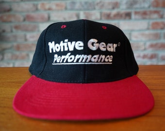 Vintage 90s Deadstock Motive Gear Performance Autoparts Car Racing Snapback Trucker Hat 90's New Old Stock Unworn nascar indy formula 1 drag
