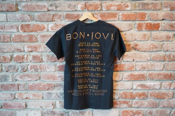 Vintage Vancouver Bon Jovi Tour 2010 Band Merch T-shirt T Shirt