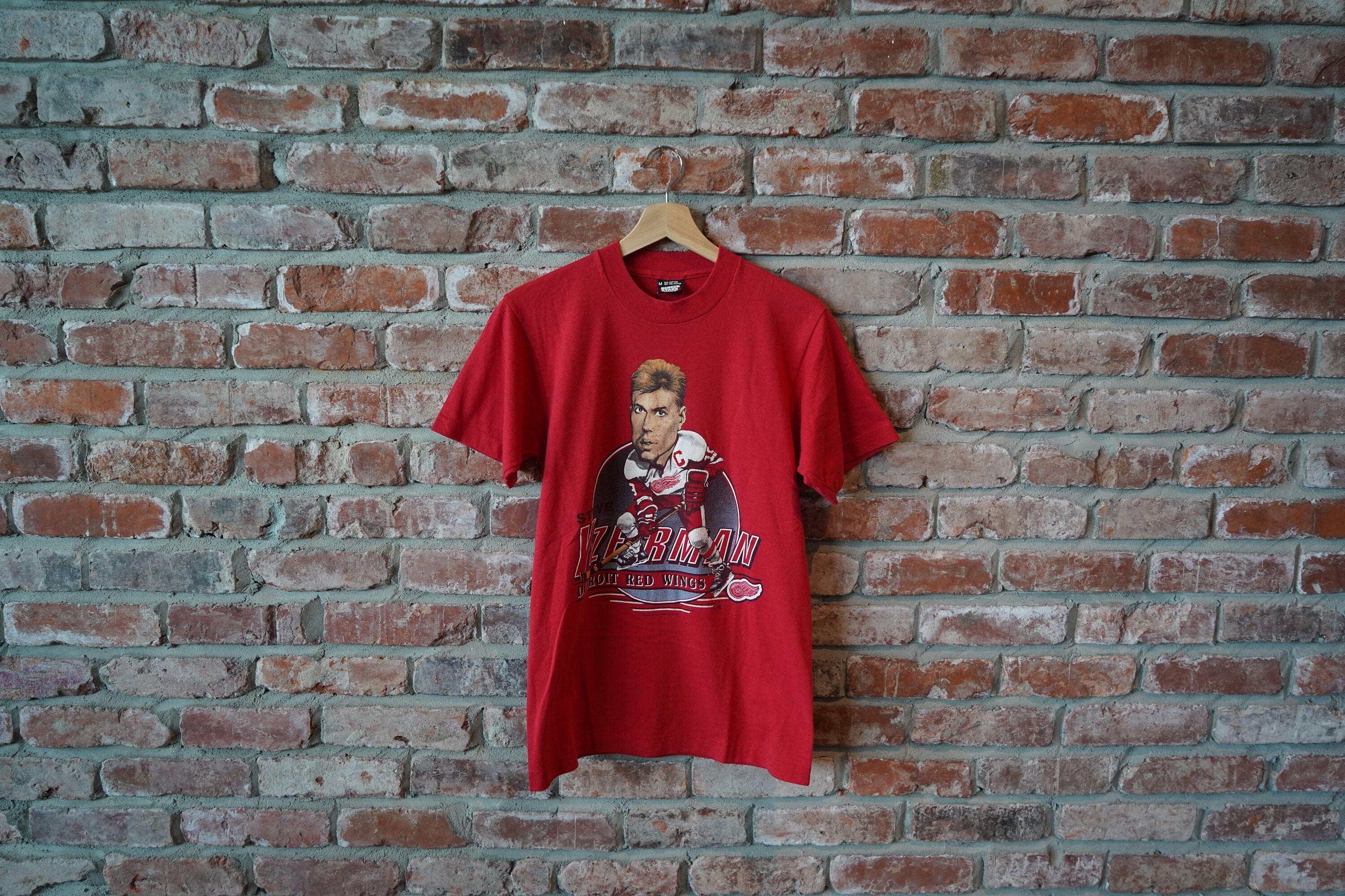 Vintage Detroit Red Wings Probert & McCarty T-shirt NHL Hockey 90s