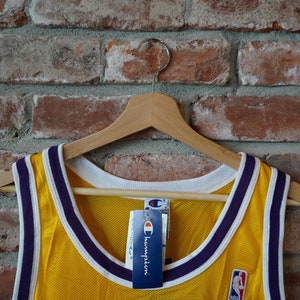 LOS ANGELES LA LAKERS NBA Shorts Champion Vintage Retro Kobe AUTHENTIC  EUROCUT L