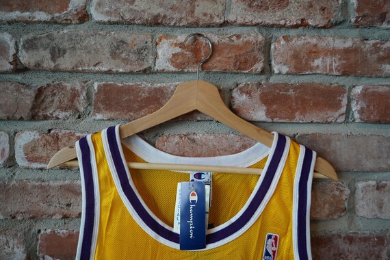 Vintage 80s 90s Los Angeles LA Lakers Jersey Medium Blue Blank