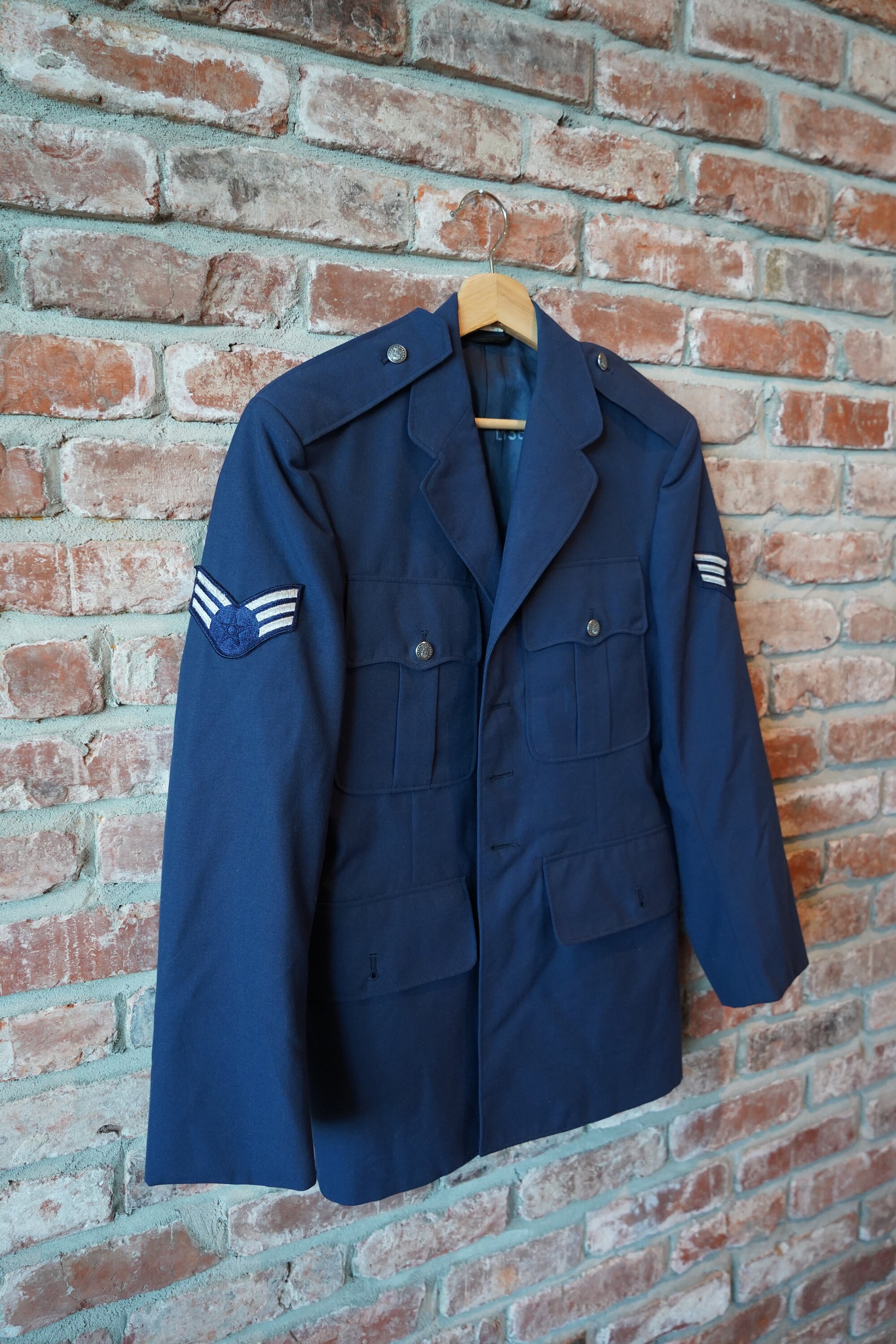Vintage Canadian Military Officer Air Force Armed Forces Blazer Blue Jacket Uniform Dress Outfit