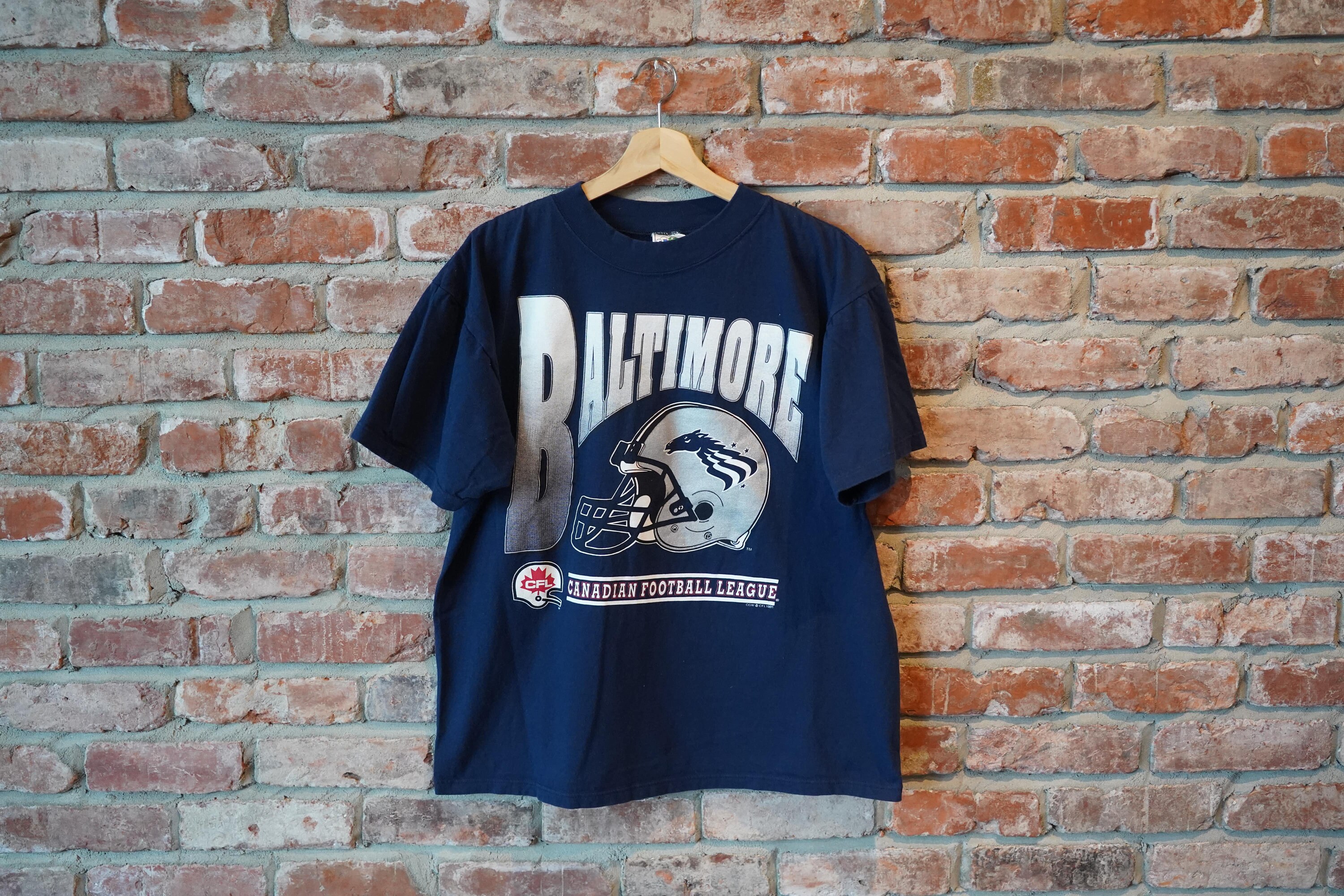 Vintage 1995 90s Waves CFL Baltimore Stallions Rare T-shirt Shirt