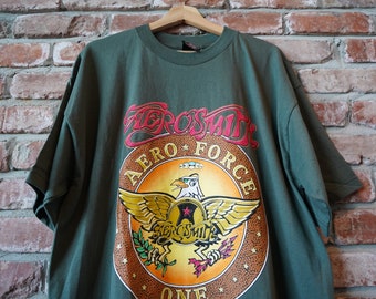 Vintage Aerosmith Langarmshirt - Aero Force One Eagle Design