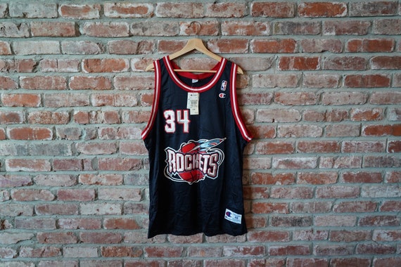 Vintage Houston Rockets NBA Jersey 34 Olajuwon Champion 90s