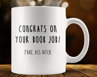 Congrats On Your Boob Job Mug | Funny Boob Job Gift