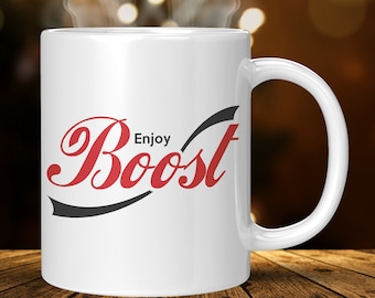 Enjoy Boost Mug | Automotive Enthusiast Gift, Car Lover Gift, Turbo Merch