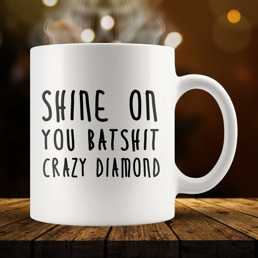 Shine on You Batshit Crazy Diamond Mug | Funny Gift for Best Friend BFF ...