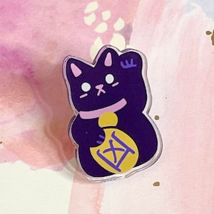 Unlucky Cat | 1.25&quot; Acrylic Pin