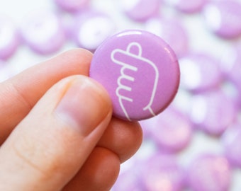 Finger Heart | 1" Pinback Button