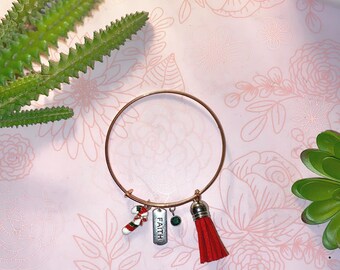 Pulsera de encanto ajustable de Navidad pulsera