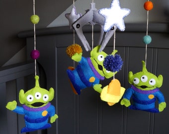 Toy story baby mobile, Disney pixar aliens mobile, nursery toy story, baby decor, expecting mom gift, newborn giftl, crib, Christmas