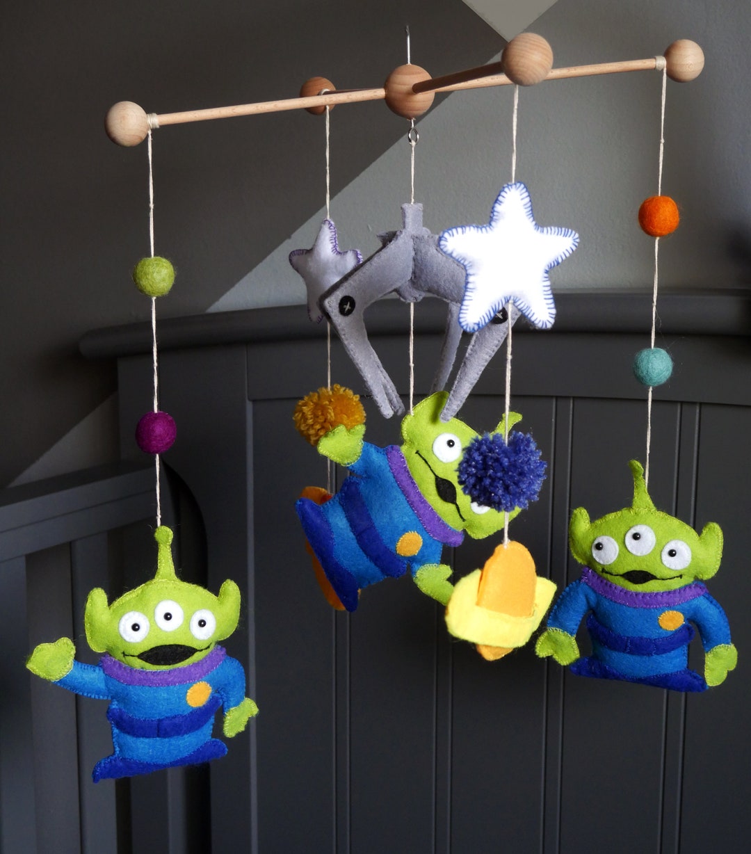 Toy Story Baby Mobile, Disney Pixar Aliens Mobile, Nursery Toy Story ...