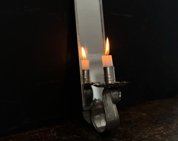 Mirrored Candle Wall Sconce Tin Etsy