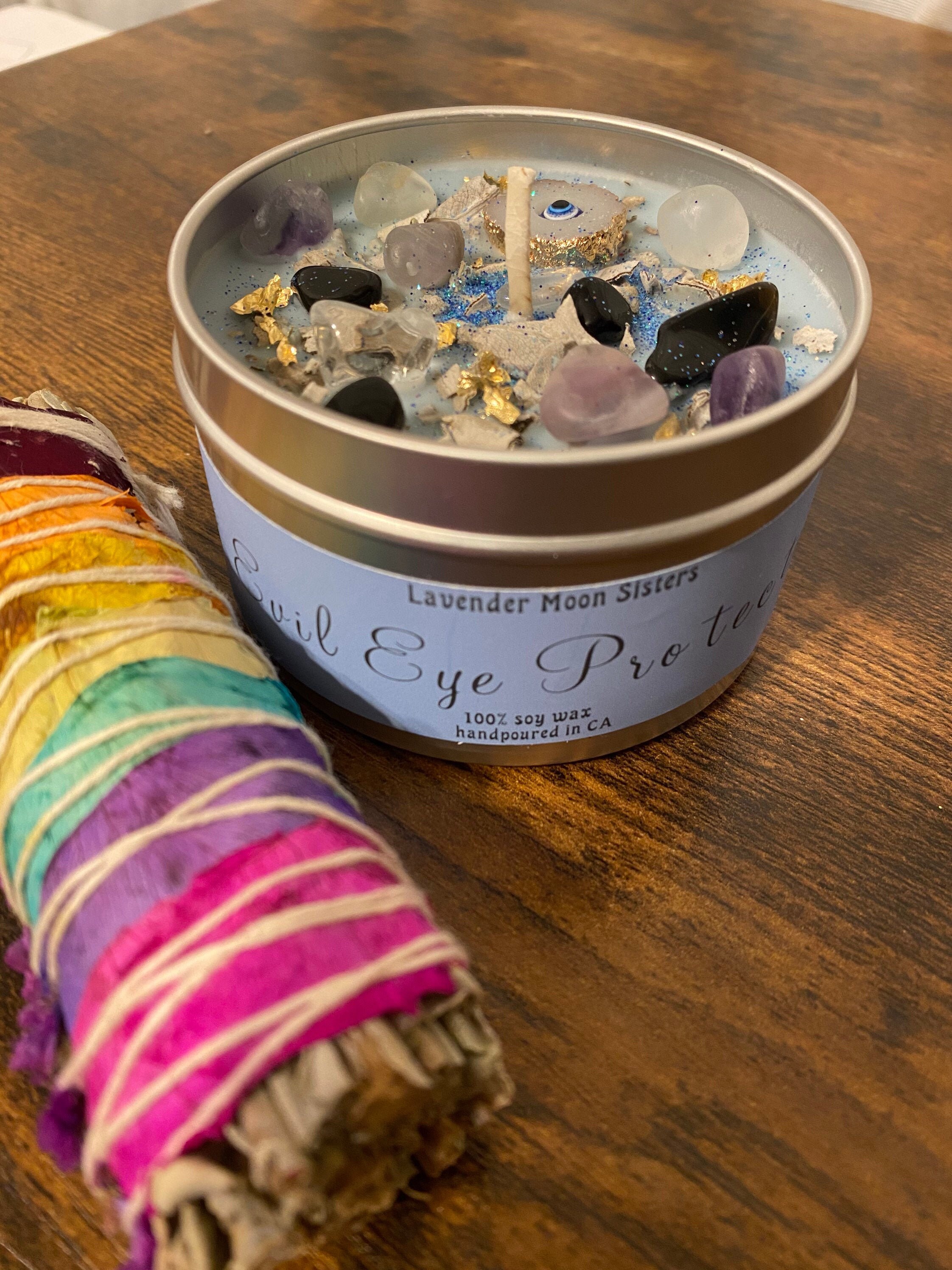 Evil Eye Protection Candle Evil eye evil eye candle Candle Etsy