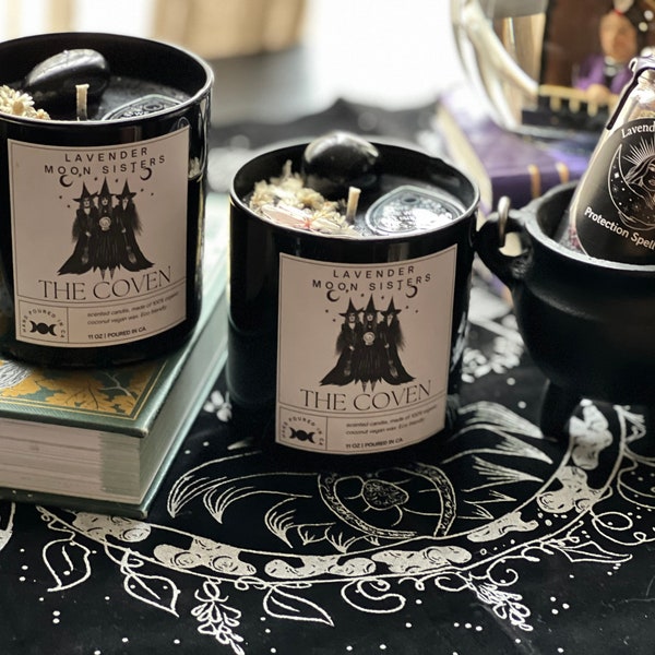 The Coven, witchy candle, witch, witches, coven, candles, lavender moon sisters
