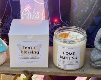 Home Blessing Candle, home blessings, lavender moon sisters, home blessing ritual, welcome to new home, new home gifts,