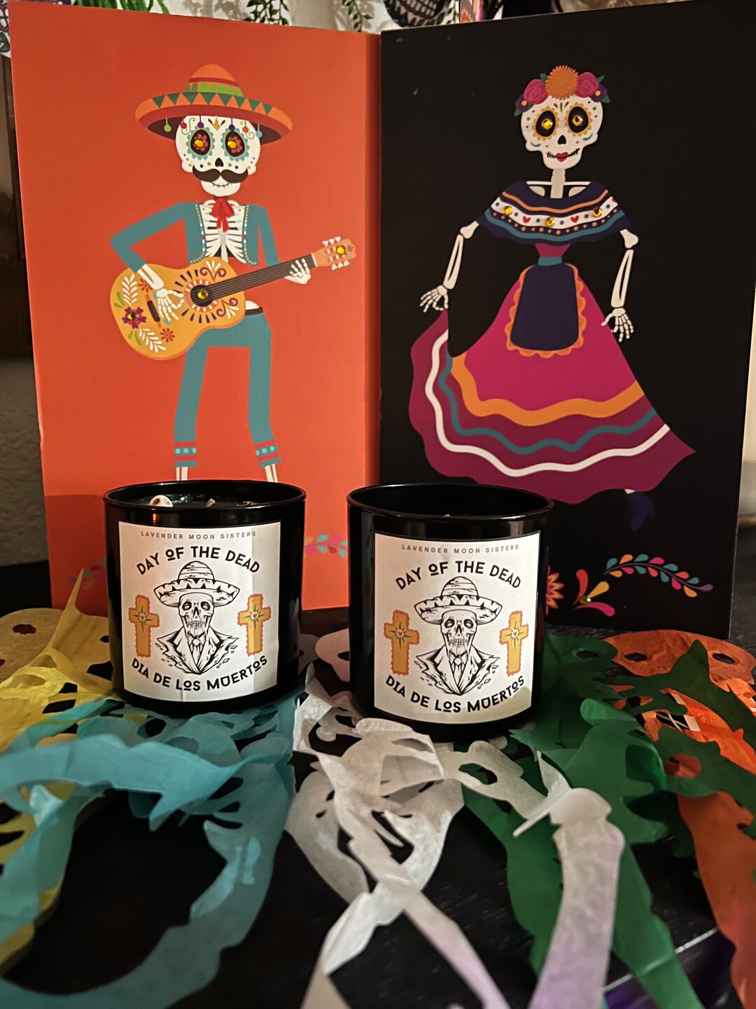 Day of the Dead Candle Dia De Los Muertos Candle Etsy
