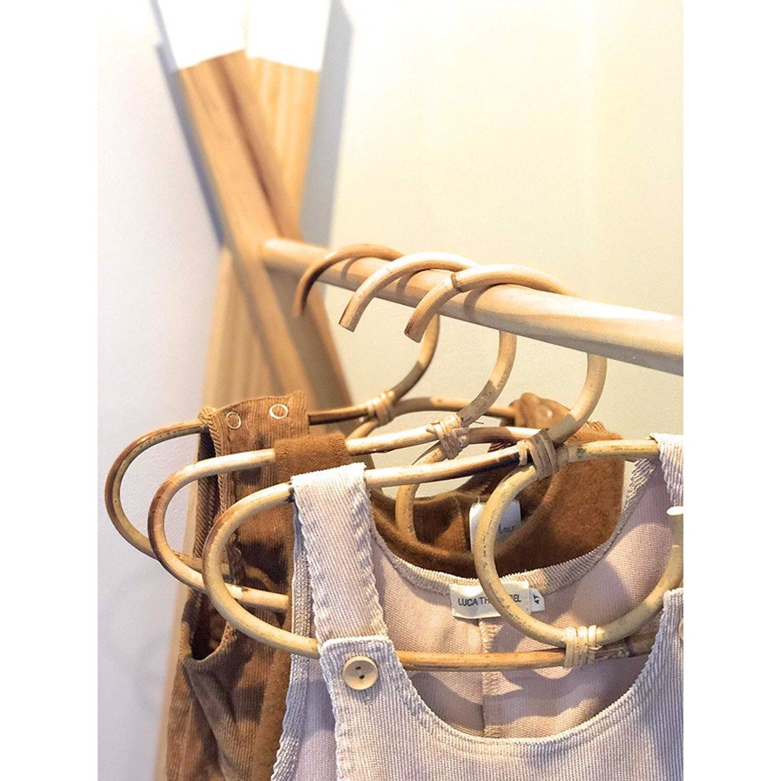 Kid Hanger Baby Hangers Rattan hangers clothes hangers Etsy