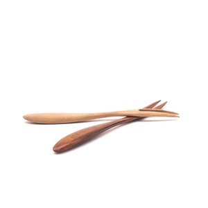 Set of 2 Wooden Fork, Wooden Fruit Fork, Fruit Fork, Handmade Fork, Housewarming Gift, Kitchen Gift