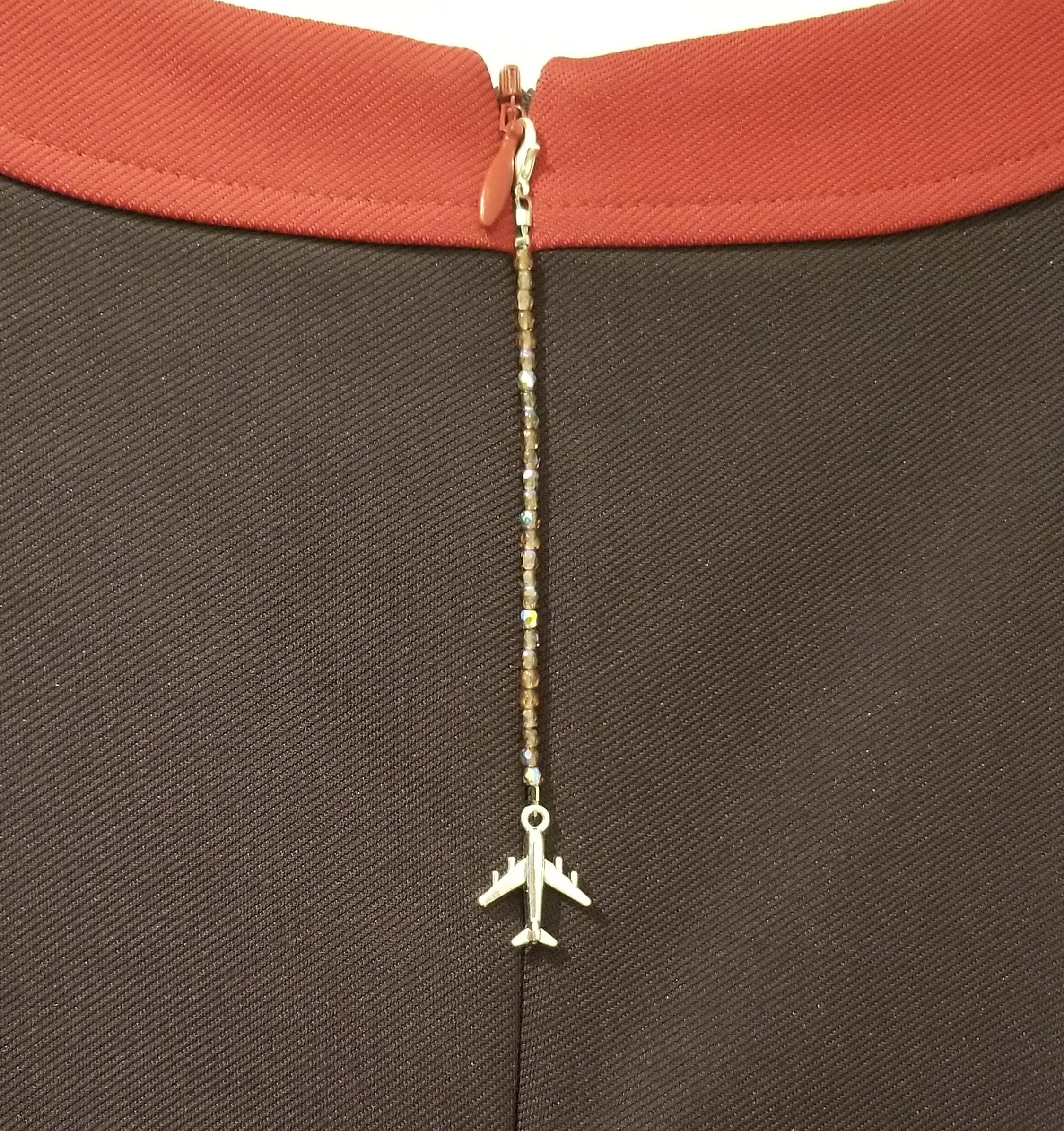Flight Attendant Zipper Pull Dress Zipper Pull Airplane Etsy UK