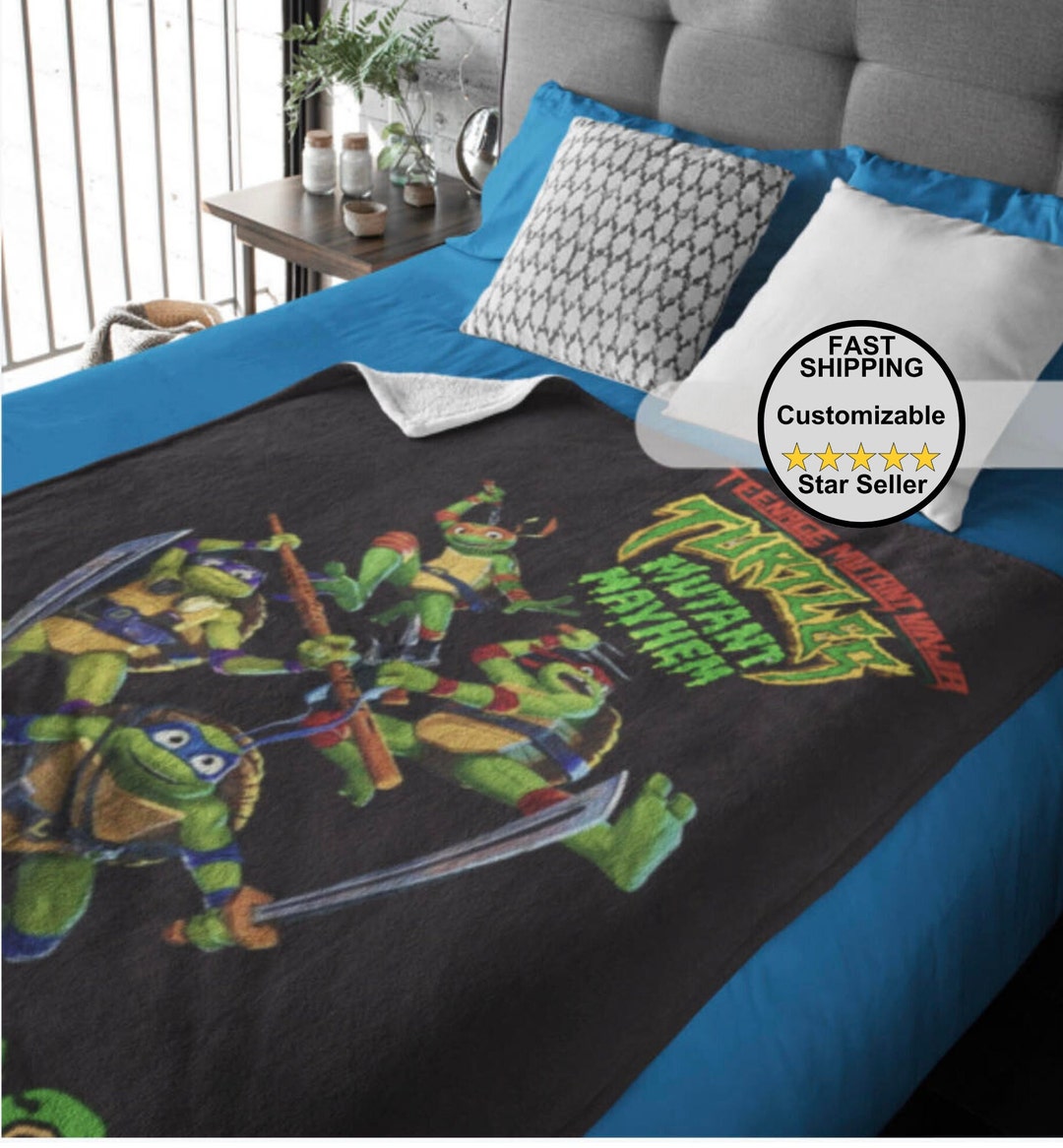 Personalized TMNT Blanket Teenage Mutant Ninja Turtle Throw Etsy