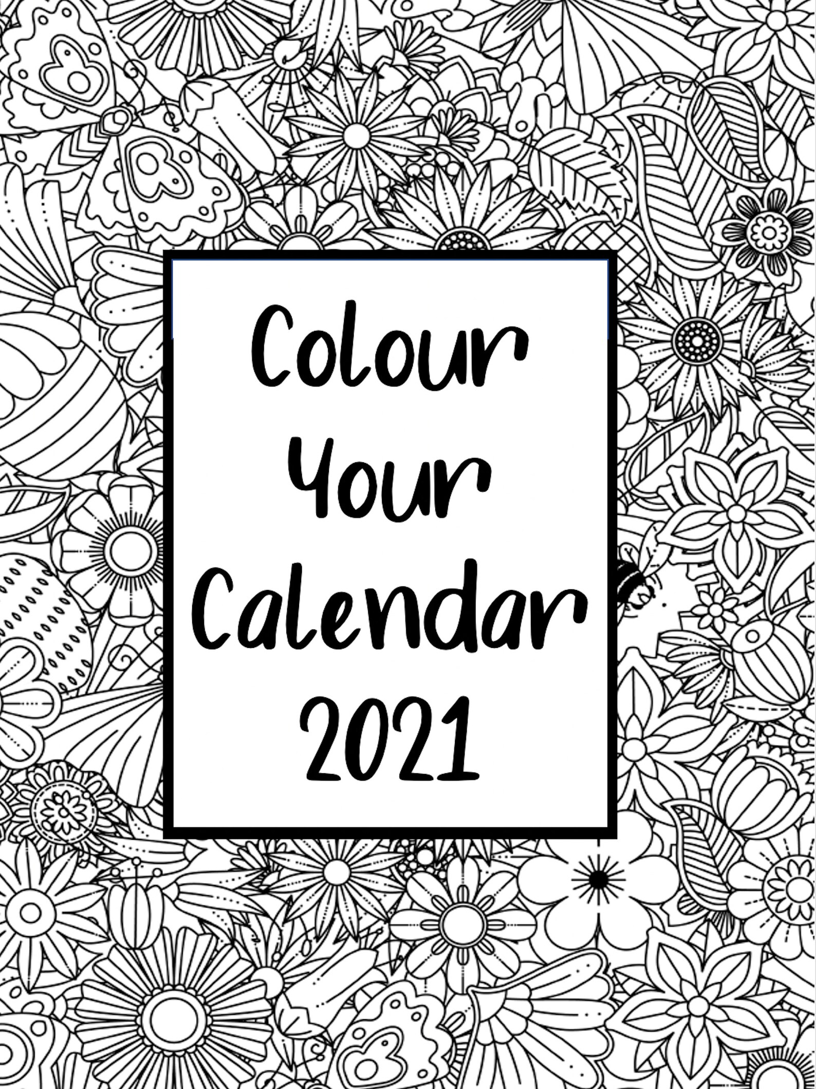 color-your-own-calendar-printable-2021-calendar-colorable-etsy
