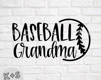 Download Baseball Grandma Svg Etsy