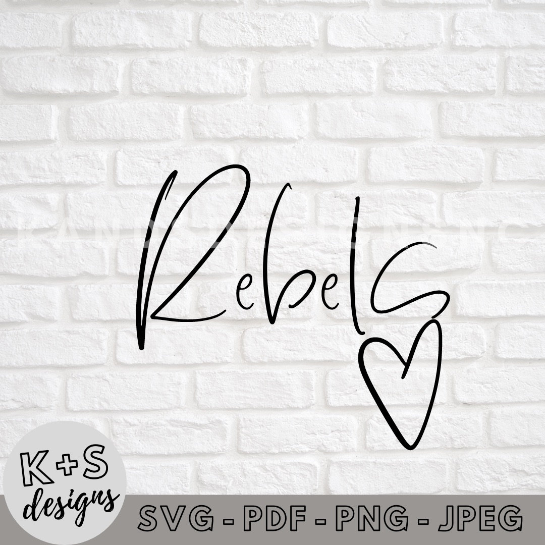 Rebels SVG, Digital Cut File, Cricut Svg, Cameo Svg, High School Sports ...