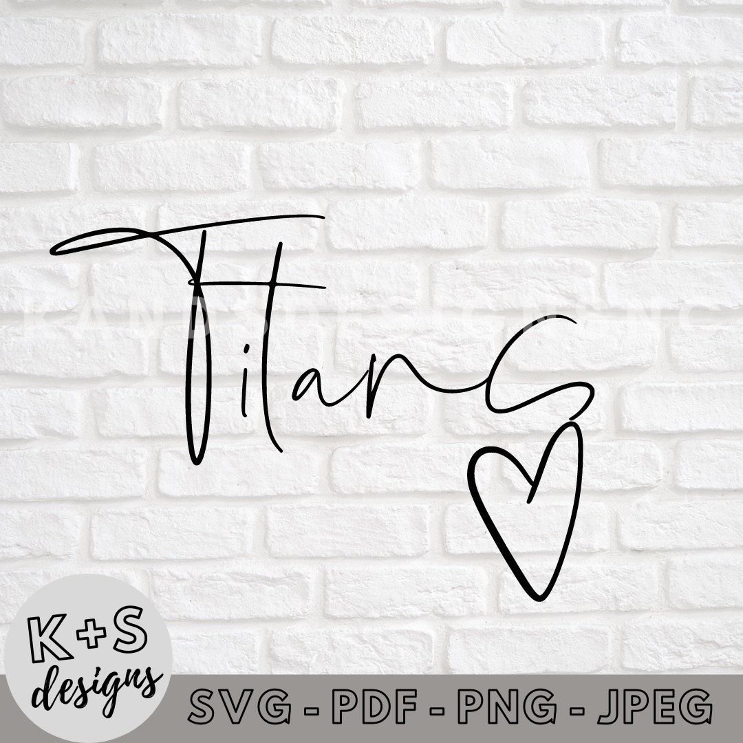 Titans SVG, Digital Cut File, Cricut Svg, Cameo Svg, High School