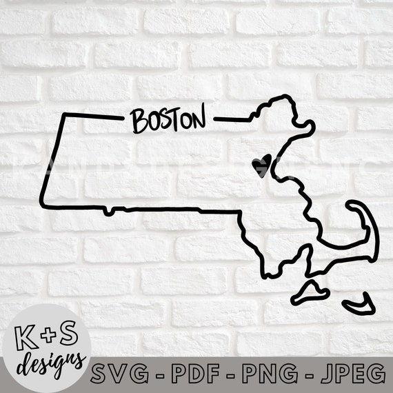 Boston MA SVG Digital Cut File Cricut Svg Cameo Svg Svg - Etsy