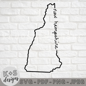 New Hampshire SVG, Digital Cut File, Cricut svg, Cameo svg, svg, jpeg, pdf, png, États