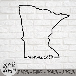 Minnesota SVG, Digital Cut File, Cricut svg, Cameo svg, svg, jpeg, pdf, png, states