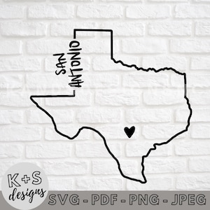 San Antonio, TX SVG, Digital Cut File, Cricut svg, Cameo svg, svg, jpeg, pdf, png, steden, staten, ik hou van mijn stad