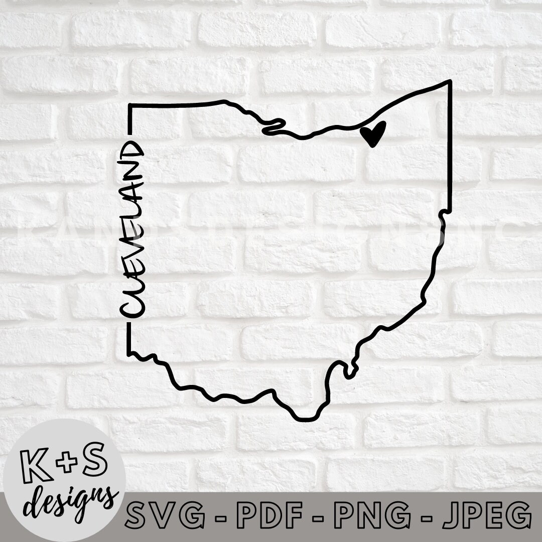 Cleveland, OH SVG, Digital Cut File, Cricut Svg, Cameo Svg, Svg, Jpeg ...