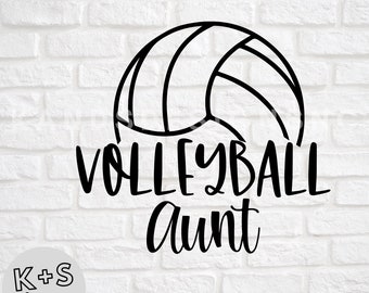 Volleyball Aunt SVG, Digital Cut File, Cricut svg, Cameo svg, Sports svg, svg, png, jpeg, PDF