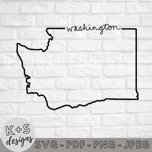 Washington SVG, Digital Cut File, Cricut svg, Cameo svg, svg, jpeg, pdf, png, states
