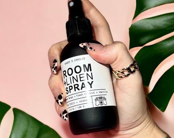 Room + Linen spray - Odor Eliminator Spray - Furniture Deodorizer Spray & Bathroom Odor Eliminator - Essential Oil Air Freshener - nontoxic