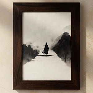 Minimalistische koreanische Tinte waschen Kunstdruck | "Du wirst es schaffen" Motivationswandkunst | Sumi-e Scholar druckbares Poster