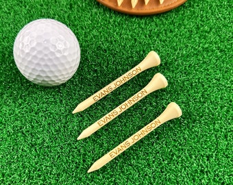 Personalized Golf Tees, Engraved Wooden Gift for Golfers